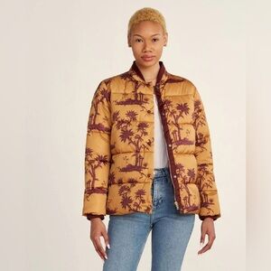 Scotch & Soda Print Reverse Bomber Puffer Coat Brand New with Tag